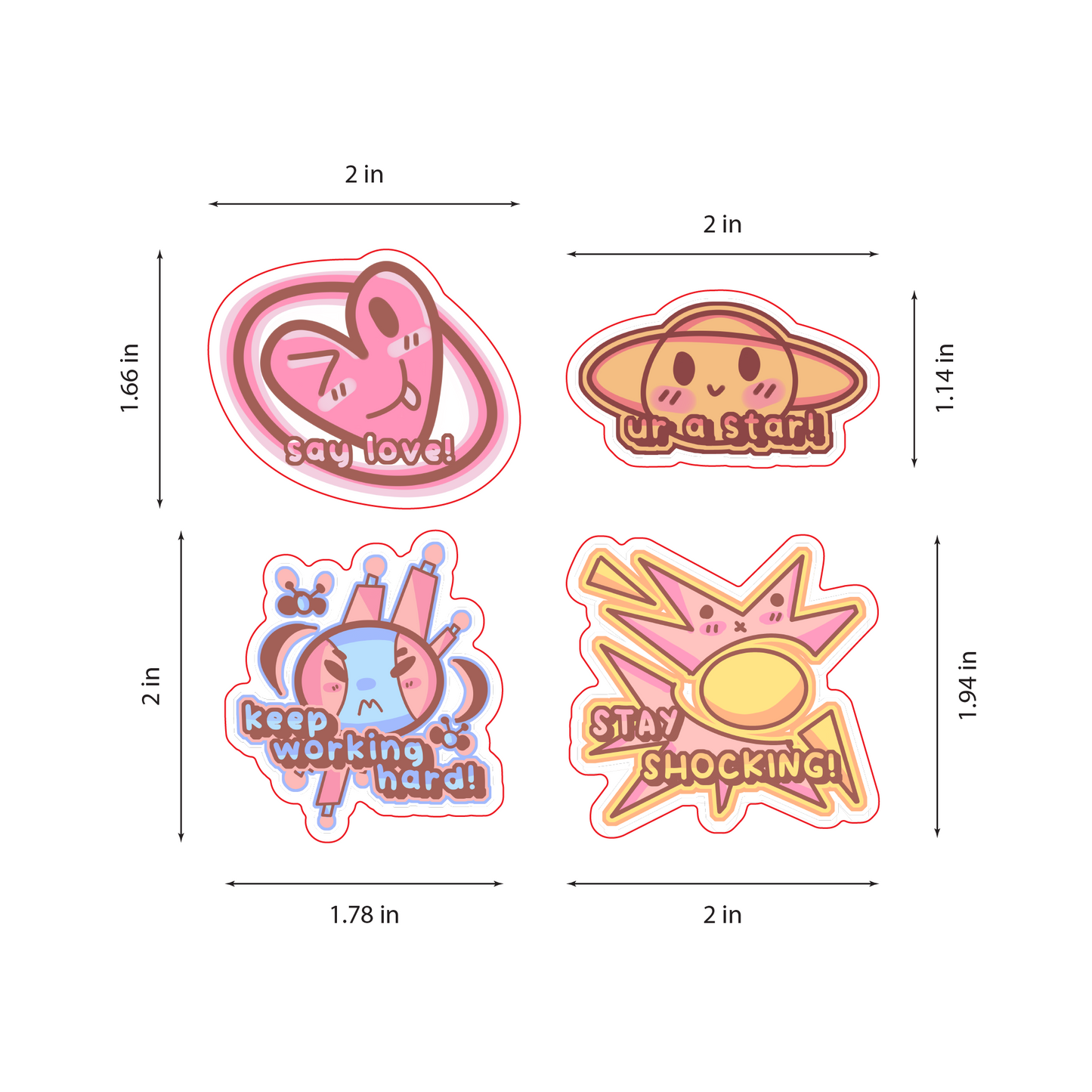 COSMIC CUTIES SERIES 1 - STICKER SET